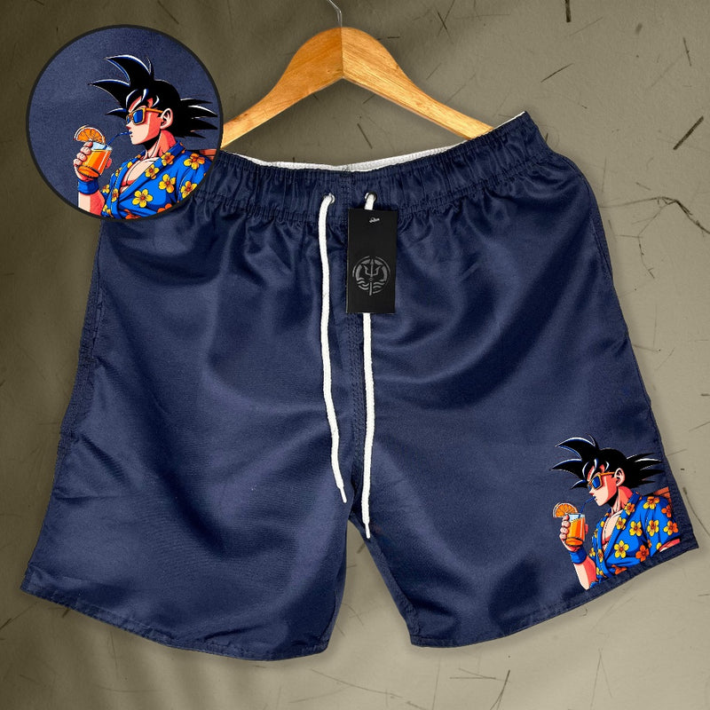 Bermuda Mauricinho Masculina Esportiva - GOKU 02 - Academia Corrida Skate Basquete Otaku