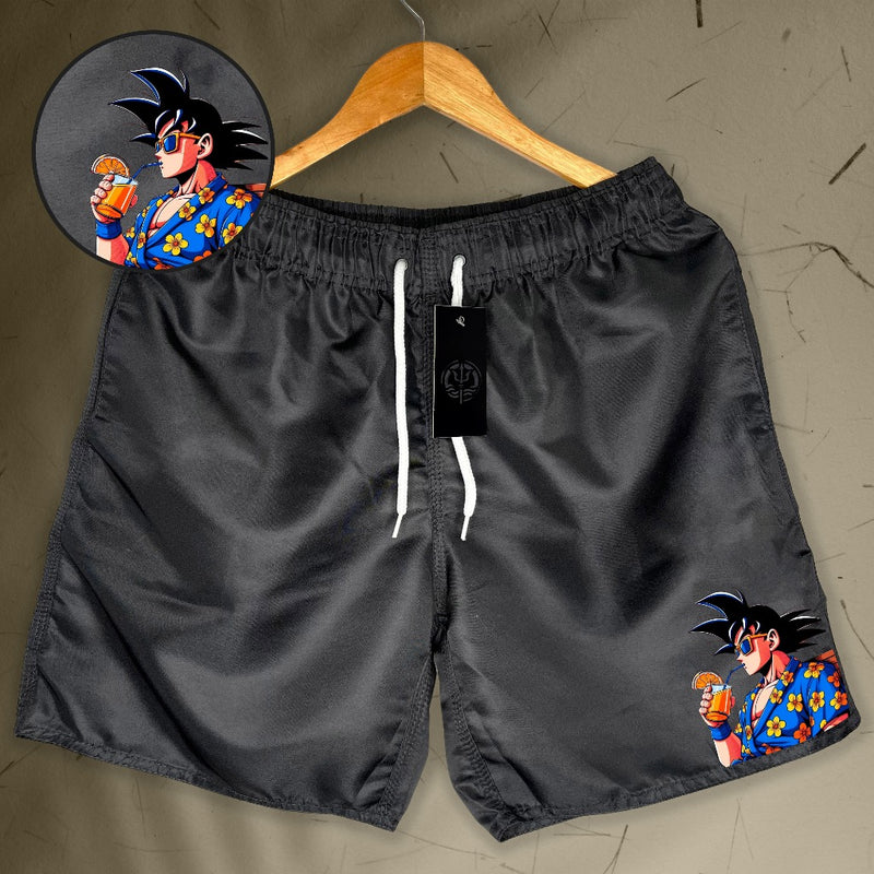 Bermuda Mauricinho Masculina Esportiva - GOKU 02 - Academia Corrida Skate Basquete Otaku