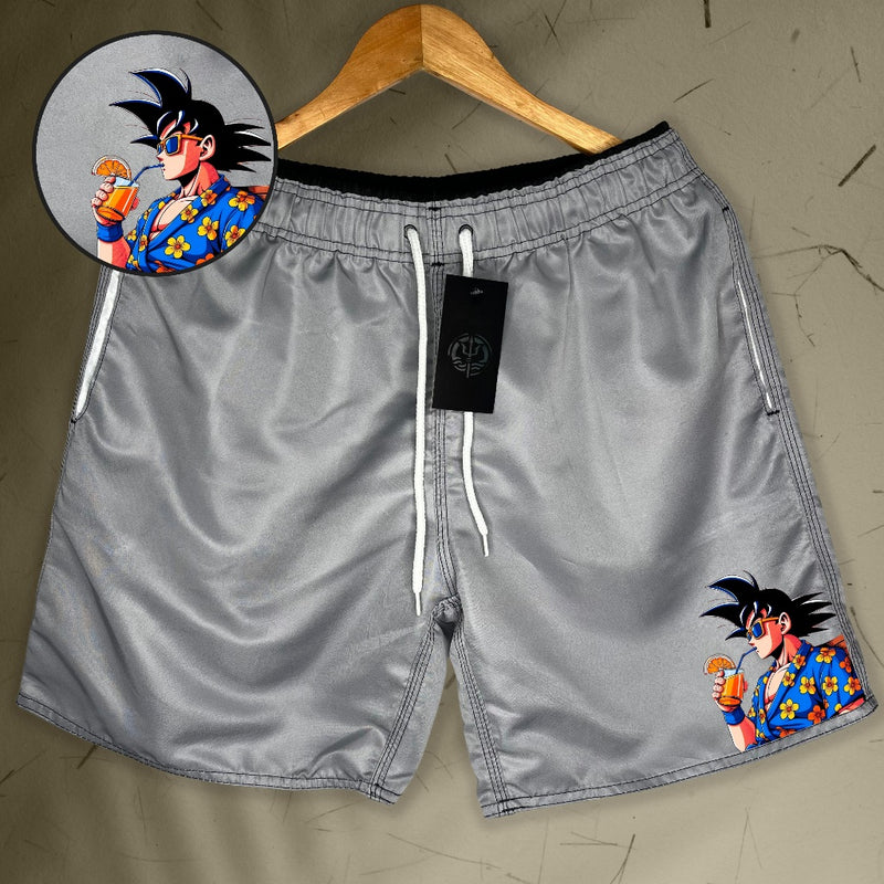 Bermuda Mauricinho Masculina Esportiva - GOKU 02 - Academia Corrida Skate Basquete Otaku