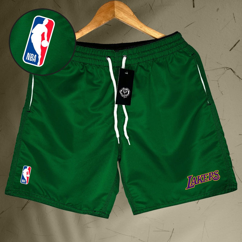 Bermuda Mauricinho Masculina - NBA LAKERS Nome - Academia Corrida Basquete De Rua
