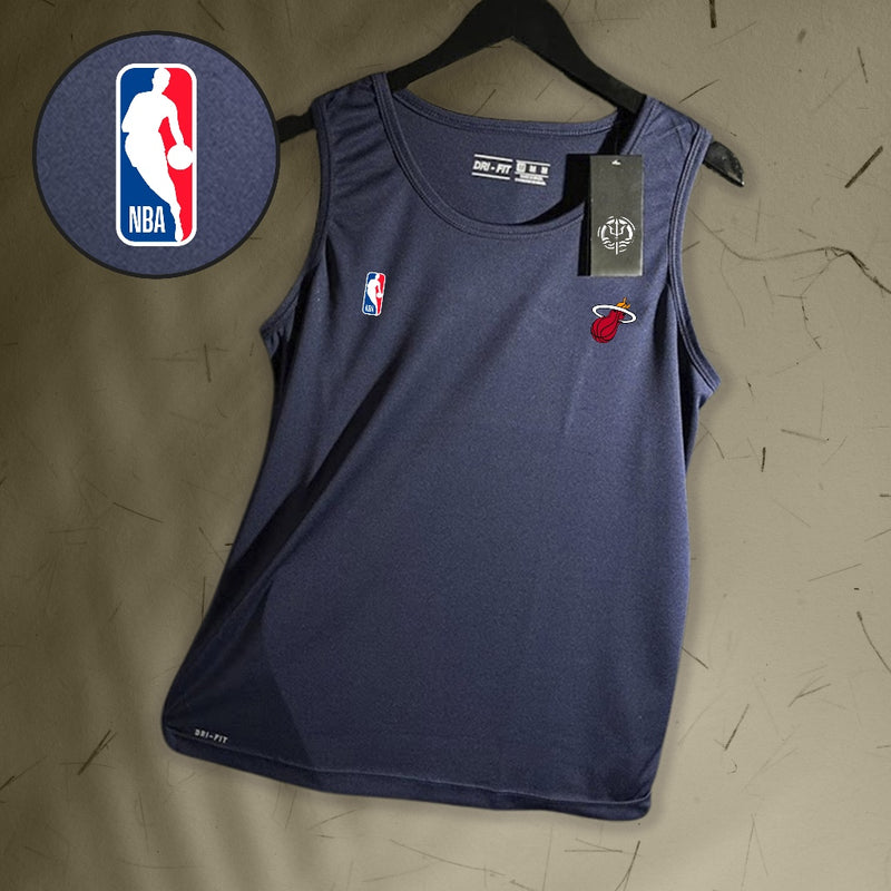 Regata Dry-Fit Masculina - NBA  MIAMI HEAT 01 - Academia Corrida Basquete de Rua