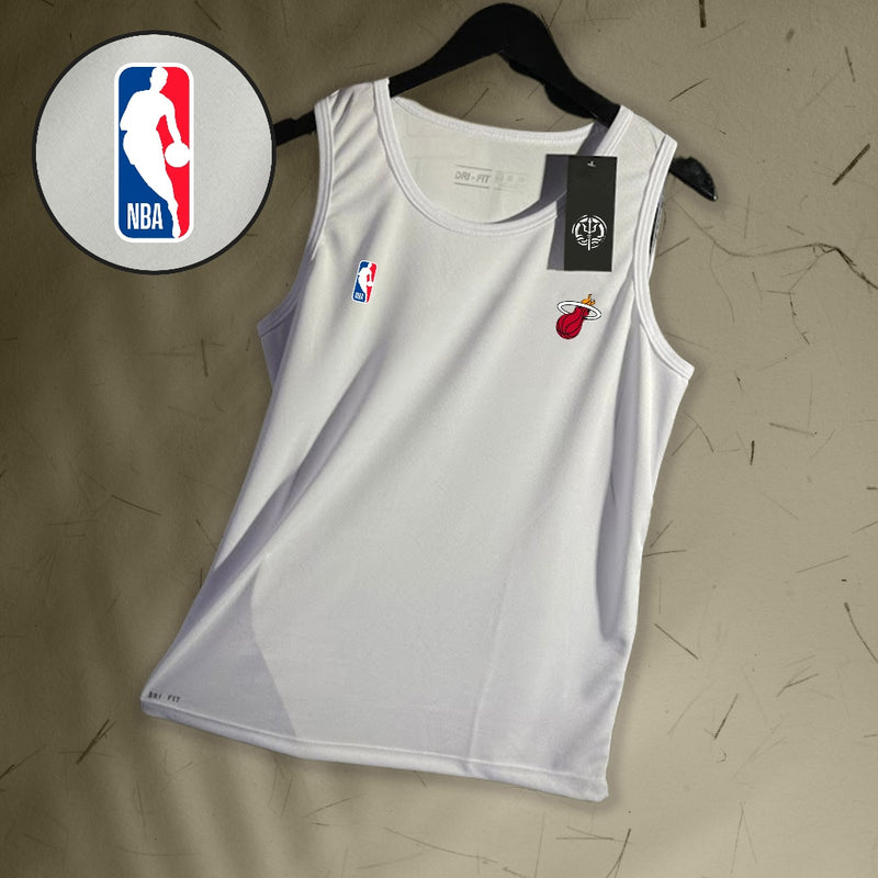 Regata Dry-Fit Masculina - NBA  MIAMI HEAT 01 - Academia Corrida Basquete de Rua
