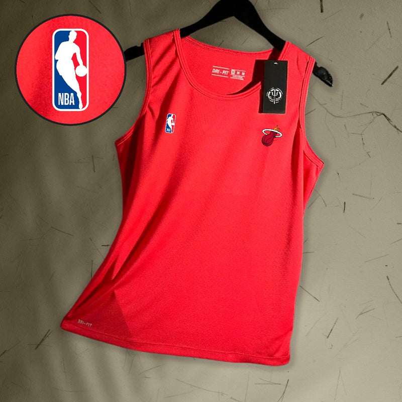 Regata Dry-Fit Masculina - NBA  MIAMI HEAT 01 - Academia Corrida Basquete de Rua