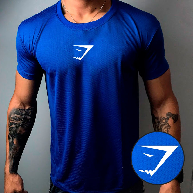 Camisa Dry-Fit Masculina - GYMSHARK 01 - Academia Corrida Crossfit Skate Basquete