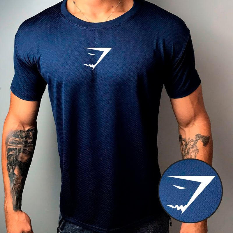 Camisa Dry-Fit Masculina - GYMSHARK 01 - Academia Corrida Crossfit Skate Basquete