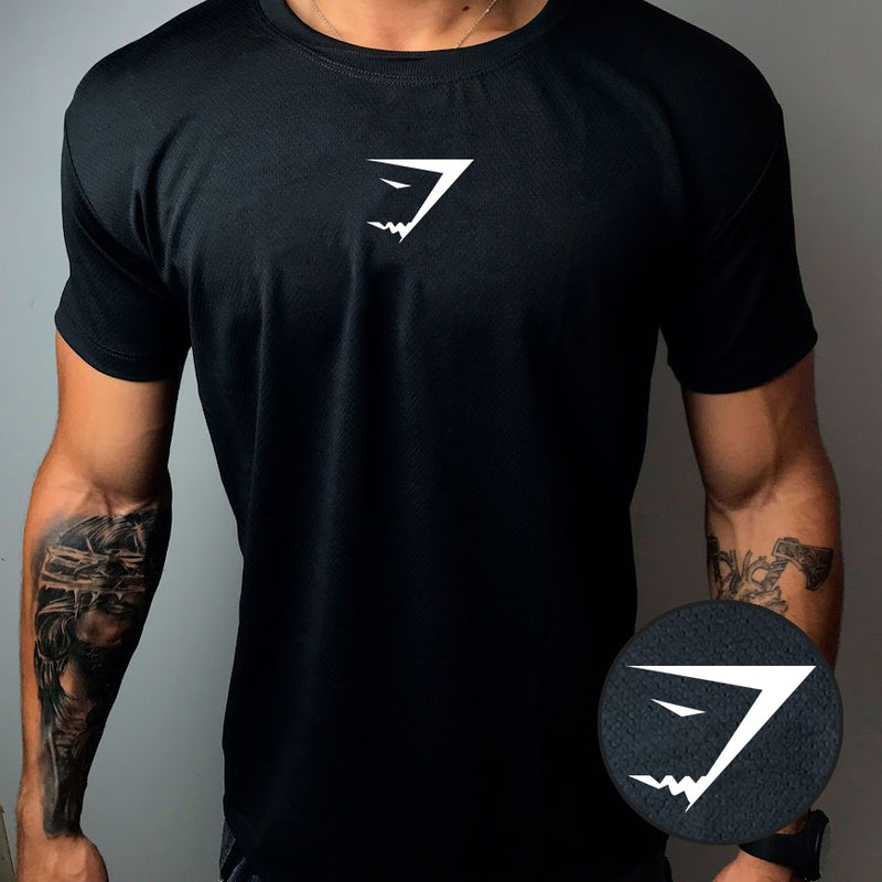 Camisa Dry-Fit Masculina - GYMSHARK 01 - Academia Corrida Crossfit Skate Basquete